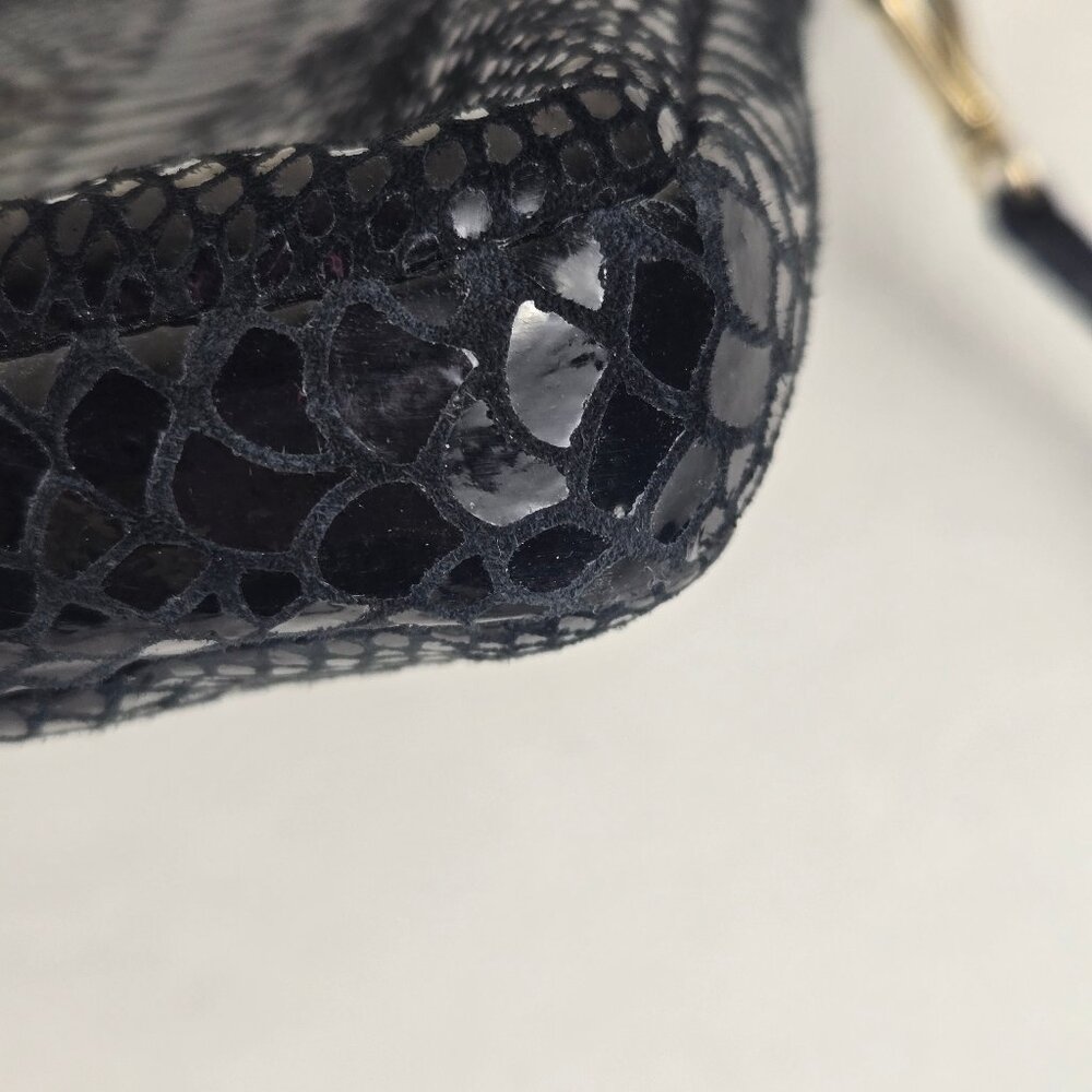 Michael Kors Black Patent Python Embossed Laptop … - image 5